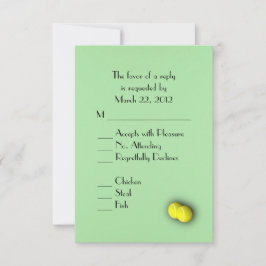 Tennis Green UAWG with Menu Choice RSVP Karte