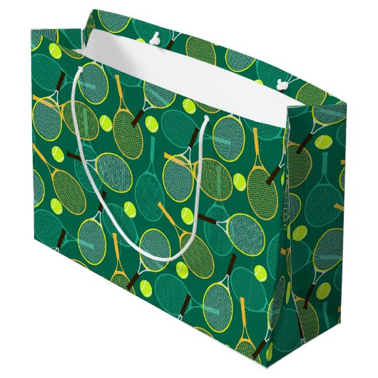 Tennis Große Geschenktüte (Rückseite Schrägansicht)