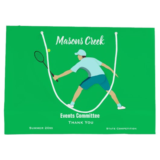 Tennis Große Geschenktüte (Rückseite)