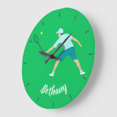 Tennis Große Wanduhr (Winkel)
