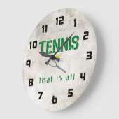Tennis Große Wanduhr (Winkel)