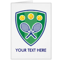 Tennis Grußkarte für Männer, Frauen oder Kinder