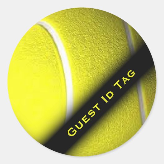 Tennis Guest ID Tags Stickers (Vorderseite)