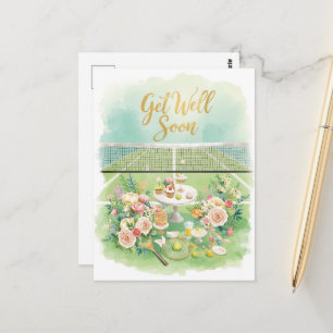 Tennis Gute Besserung Postkarte