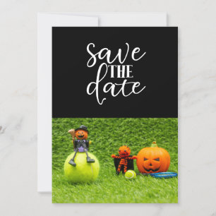 Tennis Halloween-Party mit Tennisball und Gespenst Einladung