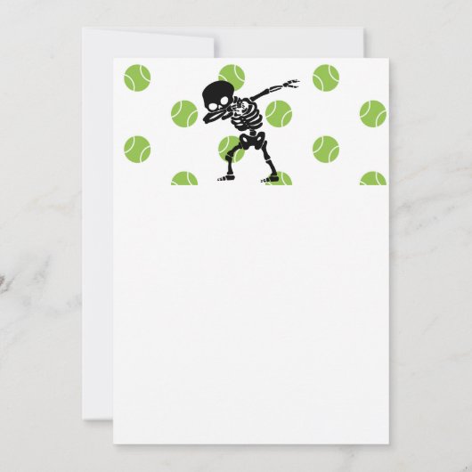 Tennis Halloween-Party Paper Teller Einladung (Rückseite)