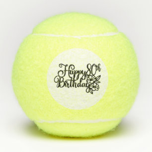 Tennis Happy 80. Geburtstag Tennis Balls Tennisbälle