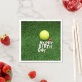 Tennis Happy Birthday mit Liebe Serviette (Beispiel)