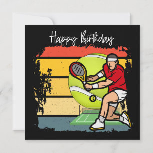 Tennis Happy Birthday to Tennis Vater Karte
