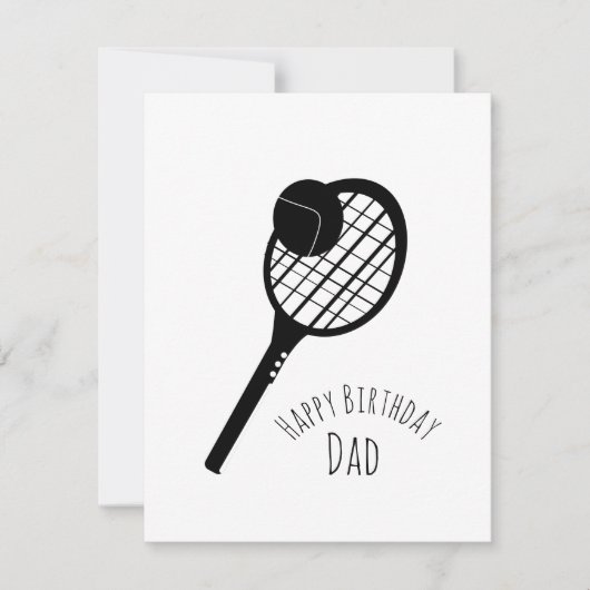 Tennis Happy Birthday Vater Vater Opa Card Karte (Vorderseite)