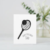Tennis Happy Birthday Vater Vater Opa Card Karte (Stehend Vorderseite)