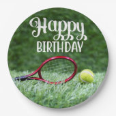 Tennis Happy BirthdayPaper-Teller Pappteller (Vorderseite)