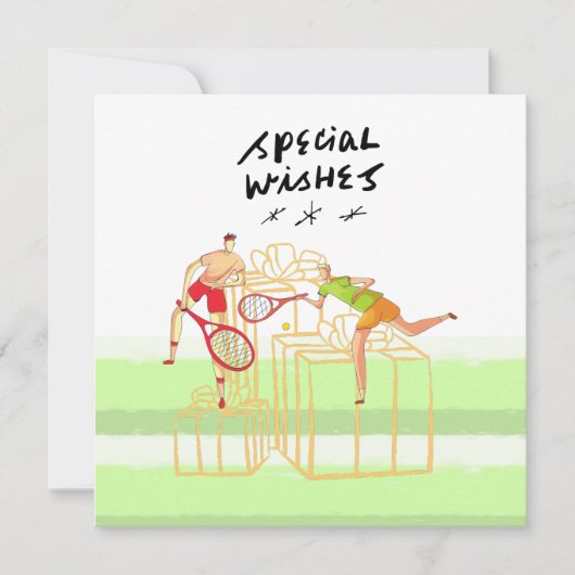 Tennis Happy Geburtstag für Tennis Players (Vorderseite)