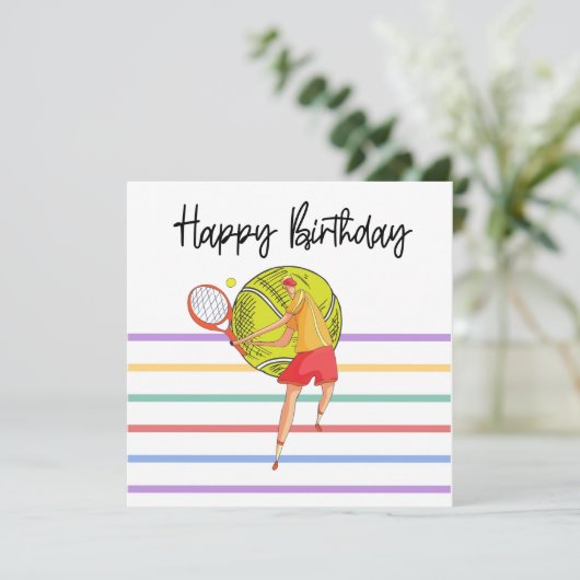 Tennis Happy Geburtstag für Tennis Players (Stehend Vorderseite)