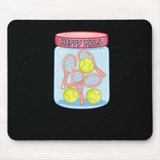 Tennis Happy Pills Mousepad (Vorne)