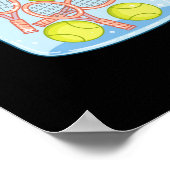 Tennis Happy Pills Poster (Ecke)