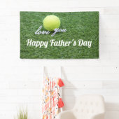 Tennis Happy Vatertag Tennisball mit Liebe Banner (Insitu)