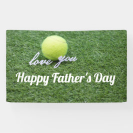 Tennis Happy Vatertag Tennisball mit Liebe Banner
