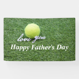 Tennis Happy Vatertag Tennisball mit Liebe Banner
