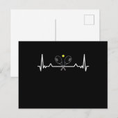 Tennis Heartbeat Sportgeschenk Postkarte (Vorne/Hinten)