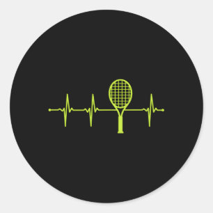 Tennis Hebeat Runder Aufkleber