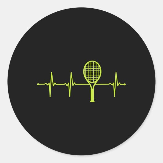 Tennis Hebeat Runder Aufkleber (Vorderseite)