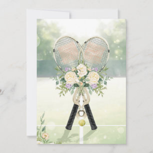 Tennis - Heiratetag des Tennisspielers vormerken Einladung