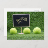 Tennis Herzlichen Glückwunsch an Spieler Postcard Postkarte (Vorne/Hinten)