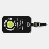 Tennis heute morgen und jeden Tag Gepäckanhänger (Vorderseite horizontal)