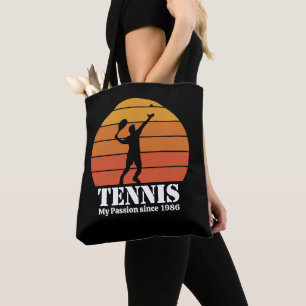 Tennis Hobby Retro Sunset Personalisieren Tasche
