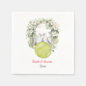 Tennis-Hochzeit Serviette (Vorderseite)