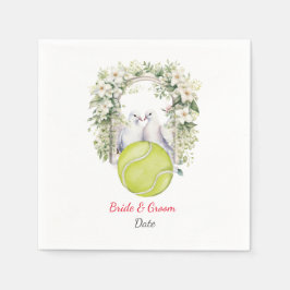 Tennis-Hochzeit Serviette