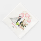 Tennis-Hochzeit Serviette (Ecke)