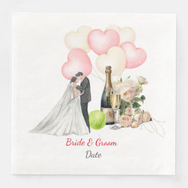 Tennis-Hochzeit Serviette