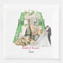 Tennis-Hochzeit Serviette