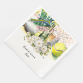 Tennis-Hochzeit Serviette (Ecke)