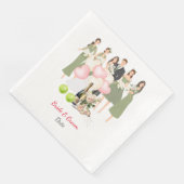 Tennis-Hochzeit Serviette (Ecke)