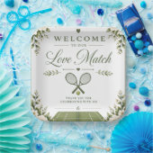 Tennis Hochzeit Willkommen Pappteller (Party)