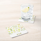 Tennis Hochzeitsthema mit Champagne Racket Ring Rechteckiger Pappuntersetzer (Vor Ort)