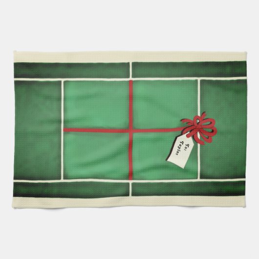 Tennis Holiday Geschenk Geschirrtuch (Horizontal)