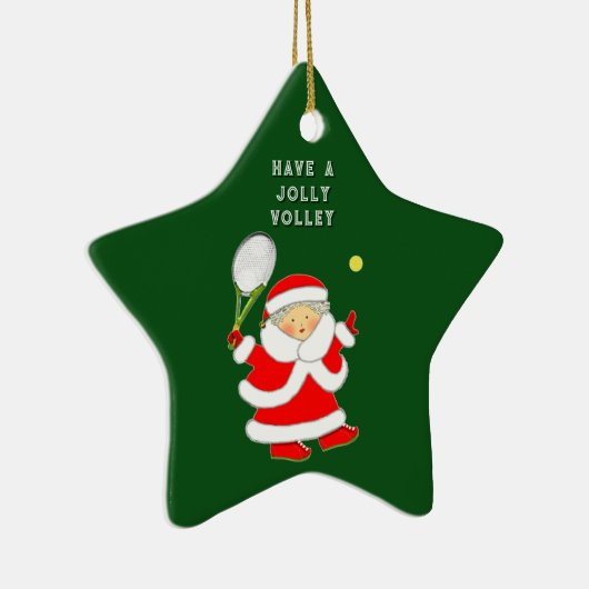 Tennis Holiday Geschenk Keramik Ornament (Rechts)