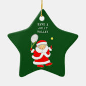 Tennis Holiday Geschenk Keramik Ornament (Vorne)