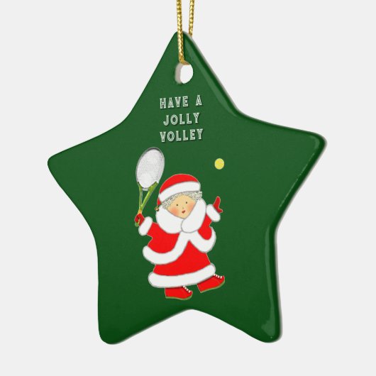 Tennis Holiday Geschenk Keramik Ornament (Links)