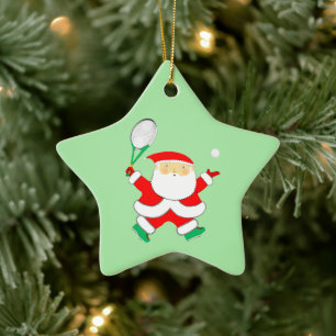 Tennis Holiday Geschenk Keramik Ornament