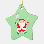Tennis Holiday Geschenk Keramik Ornament (Links)