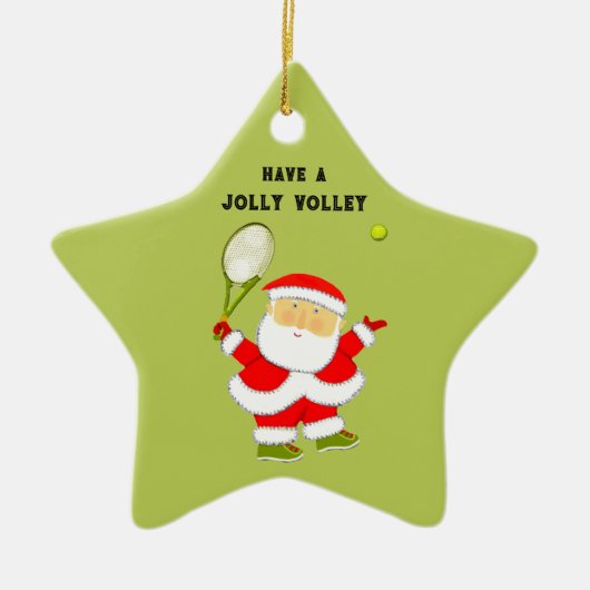 Tennis Holiday Geschenk Keramik Ornament (Vorne)