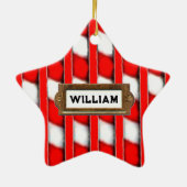 Tennis Holiday Geschenk Keramik Ornament (Hinten)