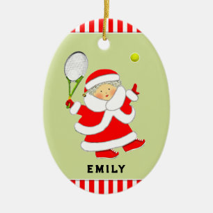 Tennis Holiday Geschenk Keramik Ornament