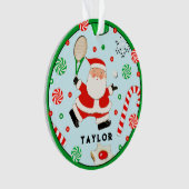 Tennis Holiday Geschenk Ornament (Vorderseite)