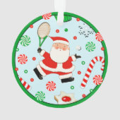 Tennis Holiday Geschenk Ornament (Rückseite)